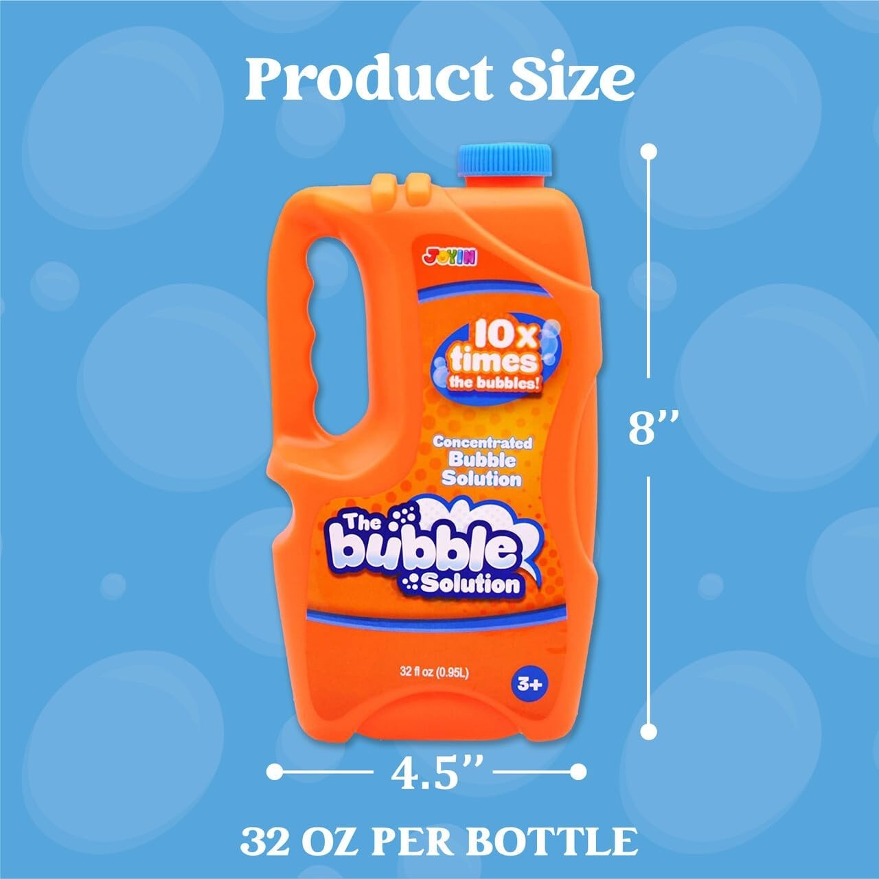 image:imageJOYIN 32 OZ Concentrated Bubble Solution for Bubble Machines Up to 25 Gallons Concentrated Solution Refills for Machine Wands Blower Easter Kids PartiesOrange